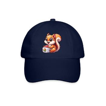 Eichhörnchen und Sushi Japanisches Design - Baseballkappe - Blau/Blau - Vorne
