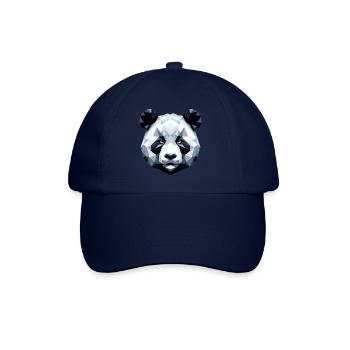 Panda Porträt Geometrie Polygon Kunststil - Baseballkappe - Blau/Blau - Vorne