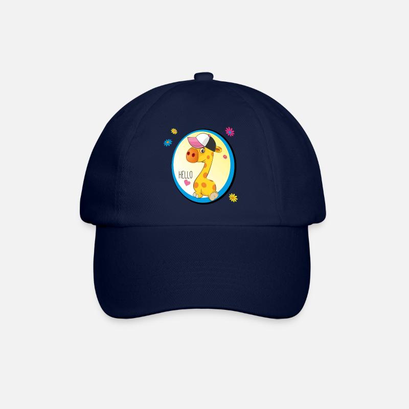 Giraffe sagt Hello - Baseballkappe - Blau/Blau
