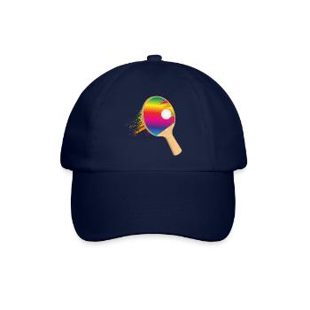 Raquette de ping-pong colorée avec balle – sportive - Casquette classique - bleu/bleu - Devant