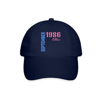 September 1986 Birthday - Baseball Cap - blue/blue - Front
