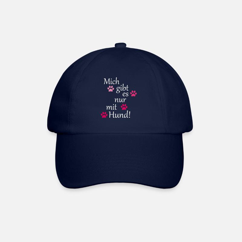 Mich gibt es nur mit Hund! Rosa/Pink - Baseballkappe - Blau/Blau