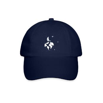 Astronaut schaut in die Sterne - Baseballkappe - Blau/Blau - Vorne