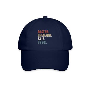 Bester ehemann seit 1993 hochzeitstag - Baseballkappe - Blau/Blau - Vorne