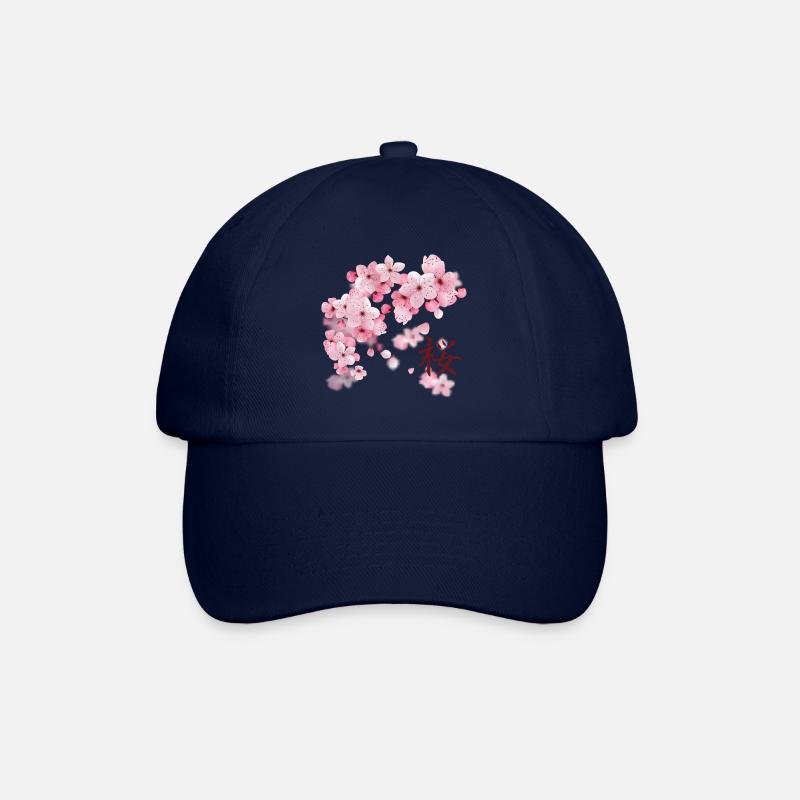 Japanische Kirschblüten - Sakura - Baseballkappe - Blau/Blau
