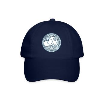 HUH! Fish (color) #002 (Full Donation) - Baseballkappe - Blau/Blau - Vorne