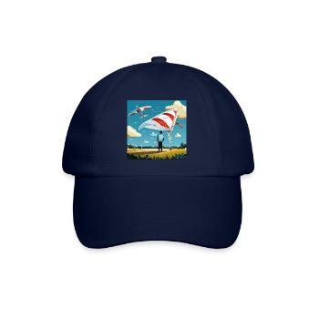 GuyWatchingPlanesTwo - Baseball Cap - blue/blue - Front
