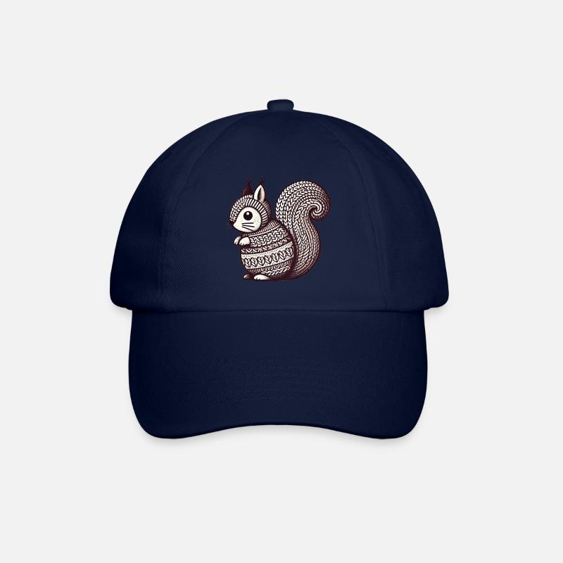 Knitted Squirrel - Baseballkappe - Blau/Blau