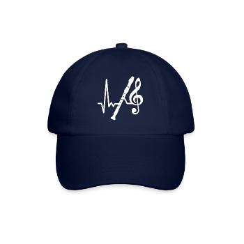 Flute Heartbeat - I Love Playing the Flute - Baseball Cap - blue/blue - Front