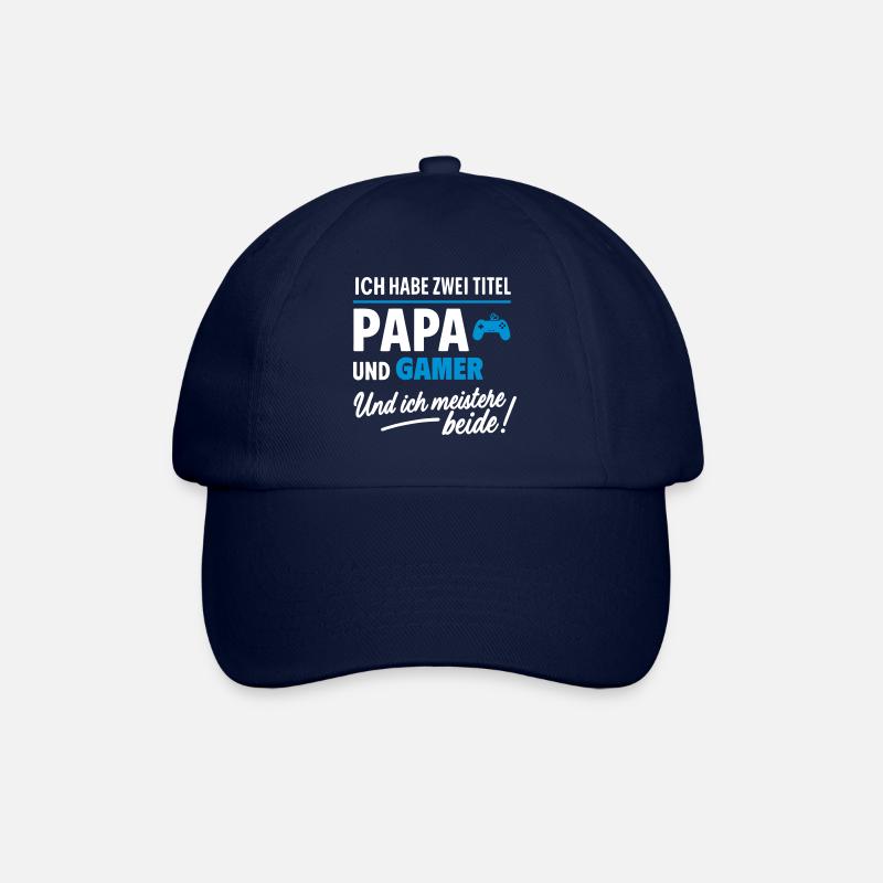 Papa und Gamer Vatertag - Baseballkappe - Blau/Blau