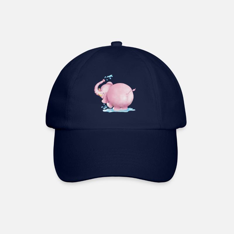 Éléphant rose - Casquette classique - bleu/bleu
