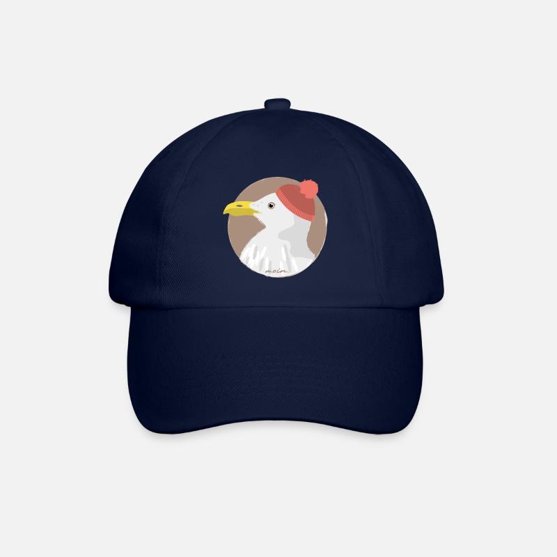 Möwe rote Mütze | moin - Baseballkappe - Blau/Blau
