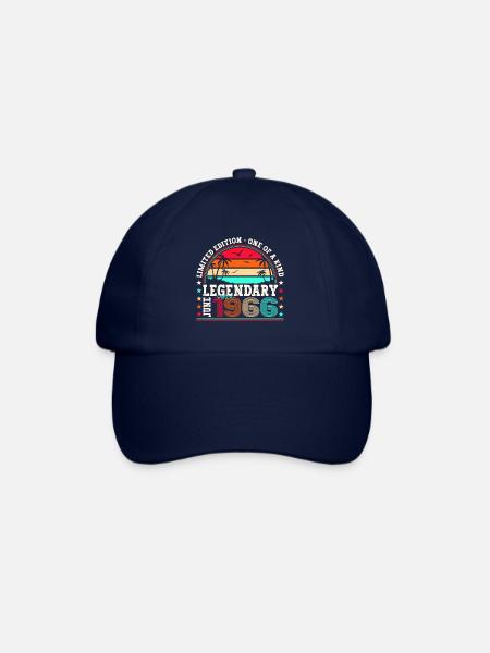 Legend June 1966 56th Birthday Gift Men - Baseball Cap - blue/blue