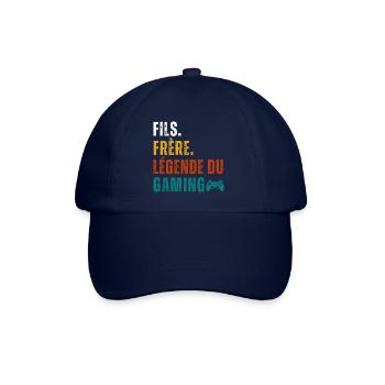 Fils frère légende du gaming cadeau pour gamer - Casquette classique - bleu/bleu - Devant