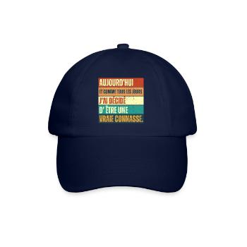 J' ai décidé d' être un vrai connard humour rétro - Casquette classique - bleu/bleu - Devant