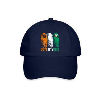 Côte d' ivoire numéro 10 cadeau football foot - Casquette classique - bleu/bleu - Devant