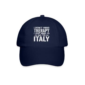 I Don't Need Therapy I Just Need To Go To Italy - Casquette classique - bleu/bleu - Devant