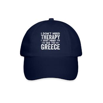 I Don't Need Therapy I Just Need Go To Greece - Casquette classique - bleu/bleu - Devant