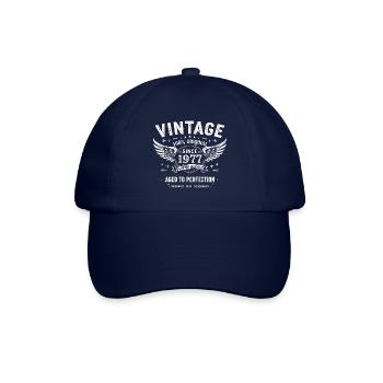 1977 Vintage 1977 48e Anniversaire 1977 Rétro 1977 - Casquette classique - bleu/bleu - Devant