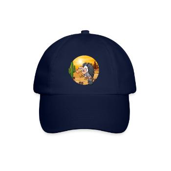 Ungeduldiger Geier auf Ast in der Wüste - Baseballkappe - Blau/Blau - Vorne