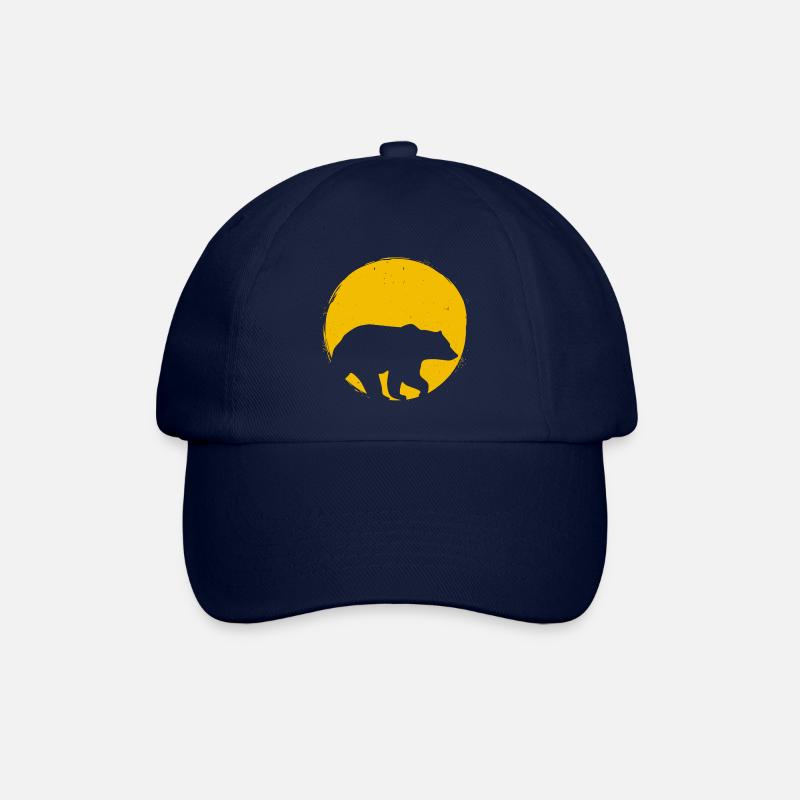 Bear Scandinavia Silhouette Sun Gift - Baseball Cap - blue/blue