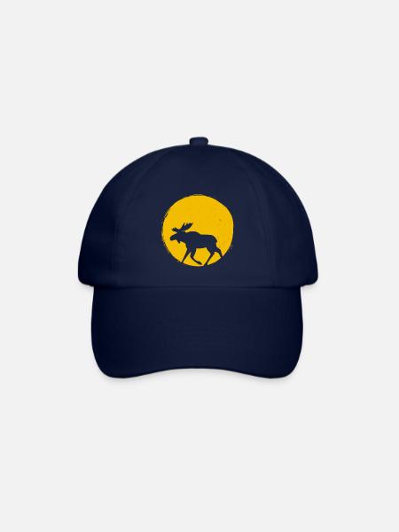Sweden Moose Silhouette Sun Gift - Baseball Cap - blue/blue