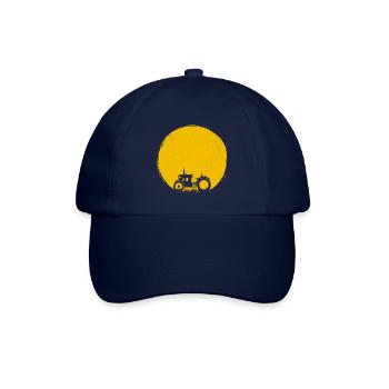 Trecker Silhouette Traktor Sonne Geschenk - Baseballkappe - Blau/Blau - Vorne