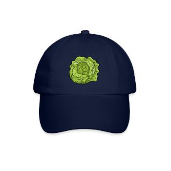 Head of lettuce salad healthy food illustration - Baseball Cap - blue/blue - Front