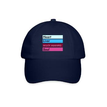 Cœur, foie, âme... Recycler séparément - Casquette classique - bleu/bleu - Devant