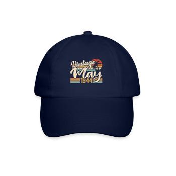 Jahrgang Geburtstag Mai 1944 Geboren im Mai 1944 - Baseballkappe - Blau/Blau - Vorne