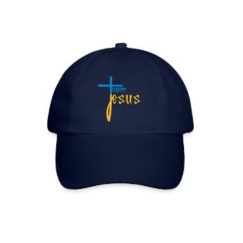 freunde team crew jesus kreuz christus christ kath - Baseballkappe - Blau/Blau - Vorne