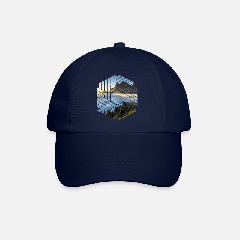 Dolomites mountain landscape graphic design - Baseball Cap - blue/blue