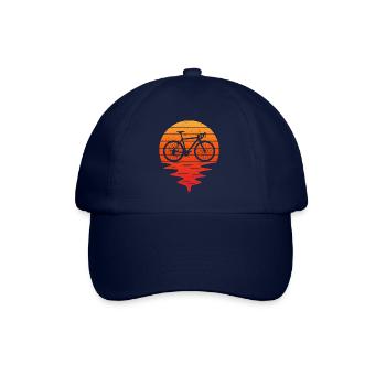 Retro Bike Sunset Radfahren Radfahren T-Shirt Radfahrer - Baseballkappe - Blau/Blau - Vorne