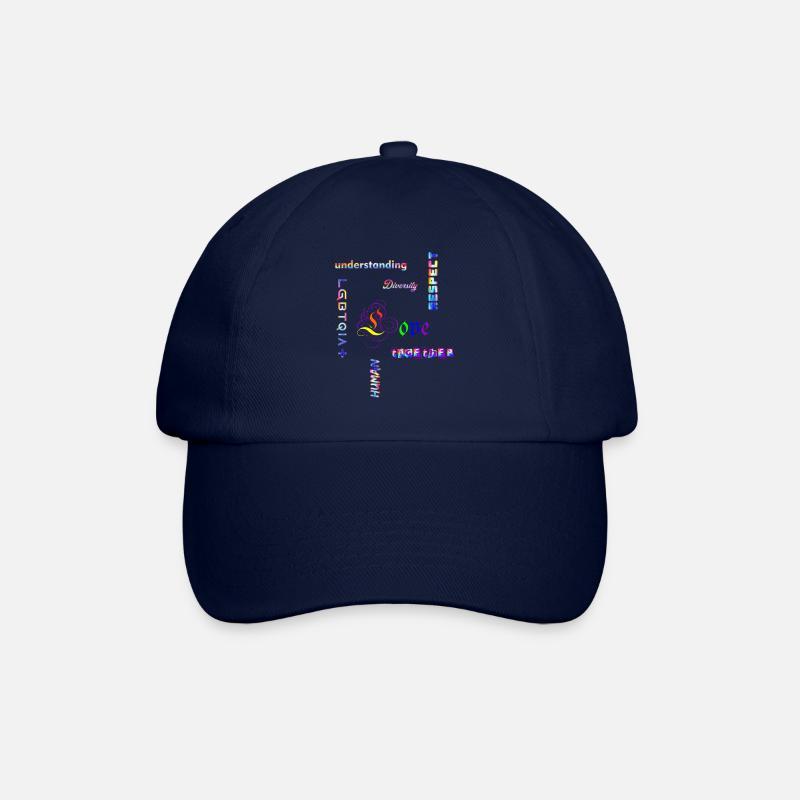 LGBTQIA - Statement Regenbogenfarben - Baseballkappe - Blau/Blau