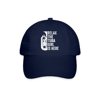 Tuba Mädchen Tubist Blasmusik - Baseballkappe - Blau/Blau - Vorne