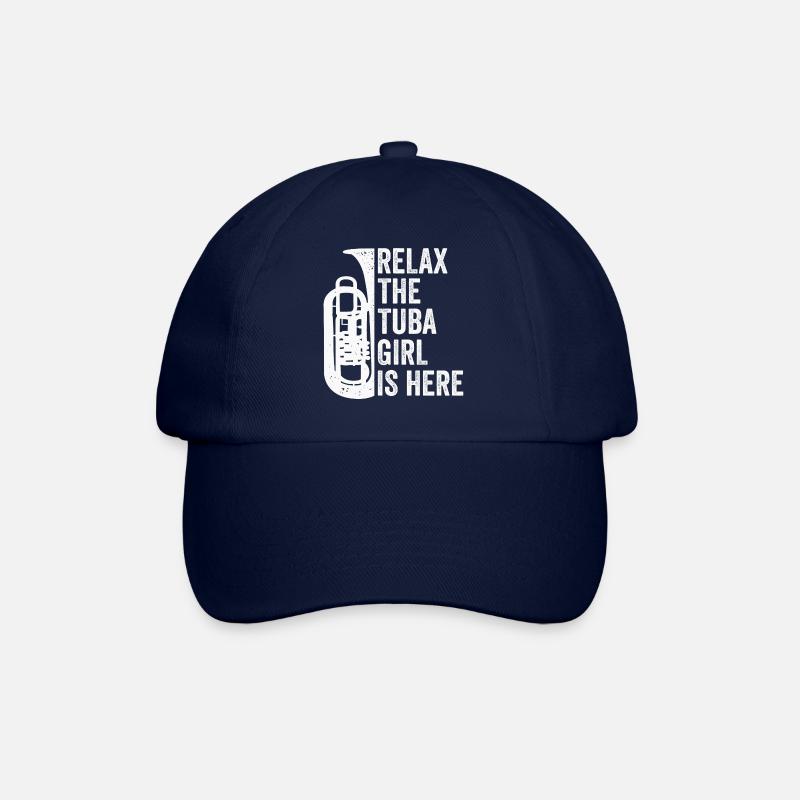 Tuba Mädchen Tubist Blasmusik - Baseballkappe - Blau/Blau