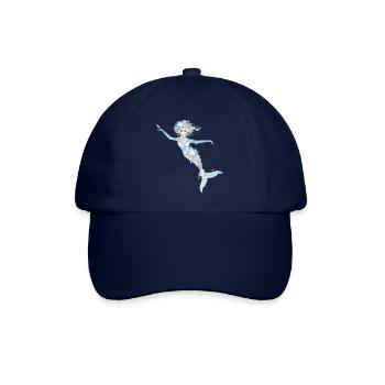 beautiful mermaid in cool pastel colors - Baseball Cap - blue/blue - Front