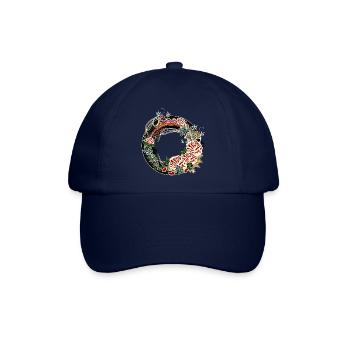 zeitlos schöner Rosengarten Jugendstil Rahmen - Baseballkappe - Blau/Blau - Vorne