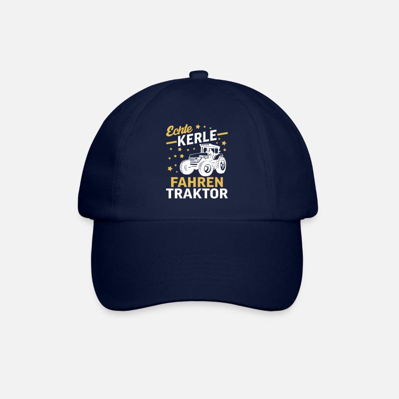 echte kerle fahren traktor geschenk landwirt bauer - Baseballkappe - Blau/Blau