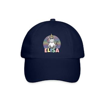 Elisa Unicorn Name - Baseball Cap - blue/blue - Front