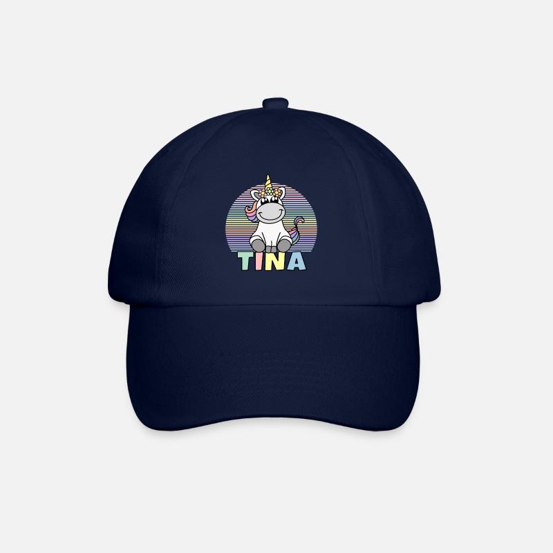 Tina Einhorn Name - Baseballkappe - Blau/Blau