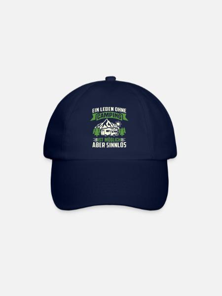 Ein Leben Ohne Camping Ist Möglich Aber Sinnlos - Baseballkappe - Blau/Blau