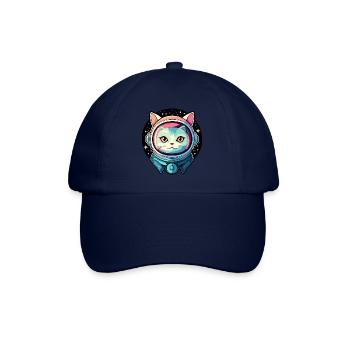Cat Astronaut Illustration - Baseball Cap - blue/blue - Front
