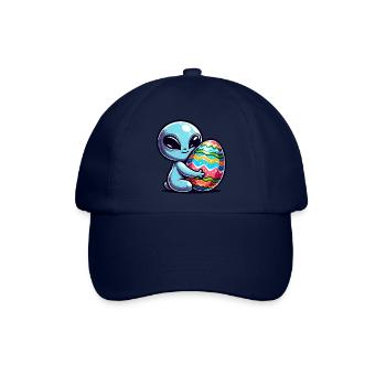 Ostern Alien Umarmung & Ei Liebe - Baseballkappe - Blau/Blau - Vorne