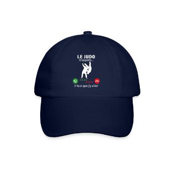 Le judo m'appelle il faut que j'y aille - Casquette classique - bleu/bleu - Devant