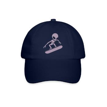 Design minimaliste : Alien snowboarder - Casquette classique - bleu/bleu - Devant