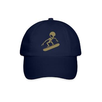 Minimalist Design: Alien Snowboarder Silhoue - Baseball Cap - blue/blue - Front