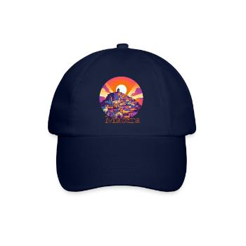 Matera Italien Sunset Violette Warme Farben - Baseballkappe - Blau/Blau - Vorne