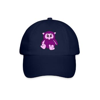 Süße lila Eule - Baseballkappe - Blau/Blau - Vorne