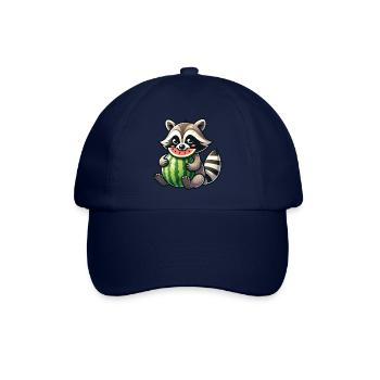 Raccoon with Watermelon Fruity Funny - Baseball Cap - blue/blue - Front